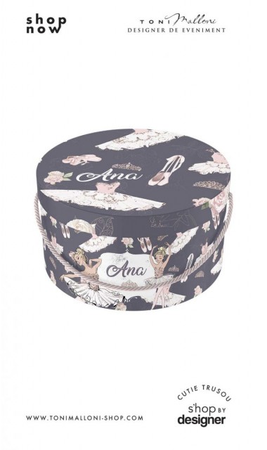 Cutie trusou balerina personaliziata cu tiara flori tutu Mica Balerina Mov 2